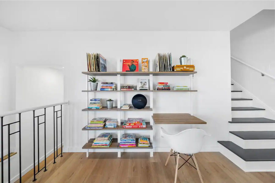 A dedicated workspace in a rental listing