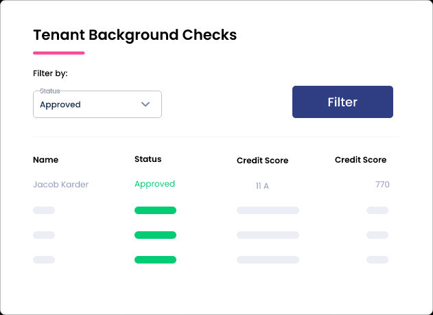 The tenant background screening portal.